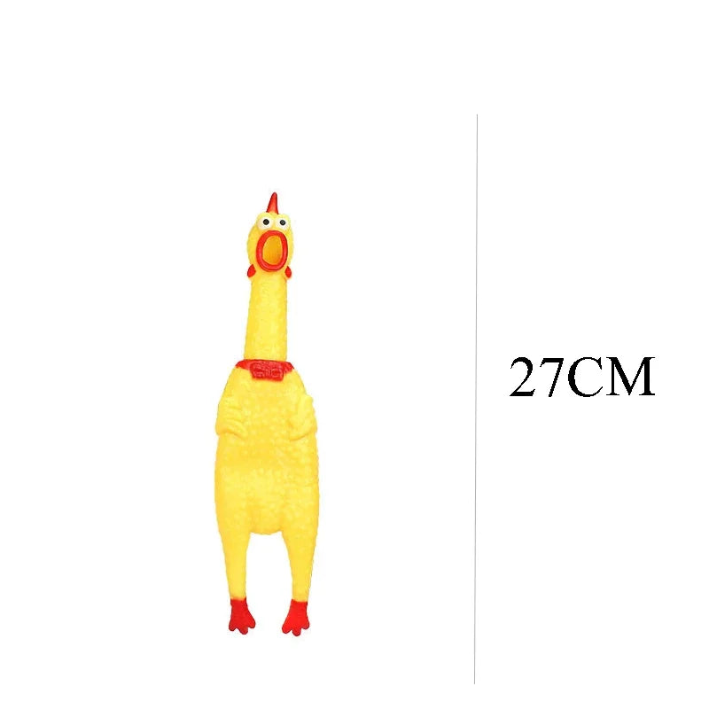 Squeaky Screaming Chicken Pet Toy-Molar Chew- Rubber Toy-Dog Toys