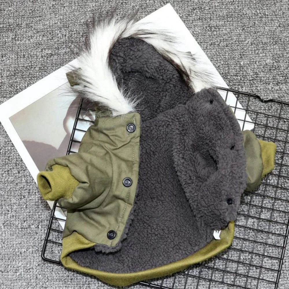 Pet Dog Jacket With Harness -Winter Heavy Hiking Coat- Dog Warm Hoodie Vest- Windproof Outdoor Jacket For Small Medium Large Dog