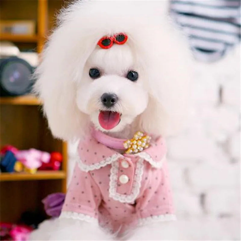 New Pet Lovely Heart Sunglasses- Hairpins Dog Bows Hair Clips for Puppy/Dogs-Pet Accessories