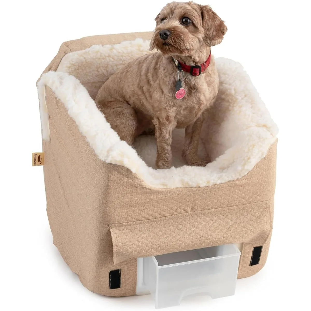 Snoozer Luxury Lookout Pet Car Seat- Small Luxury II, Anthracite with Black-Storage-Pet Car Seats