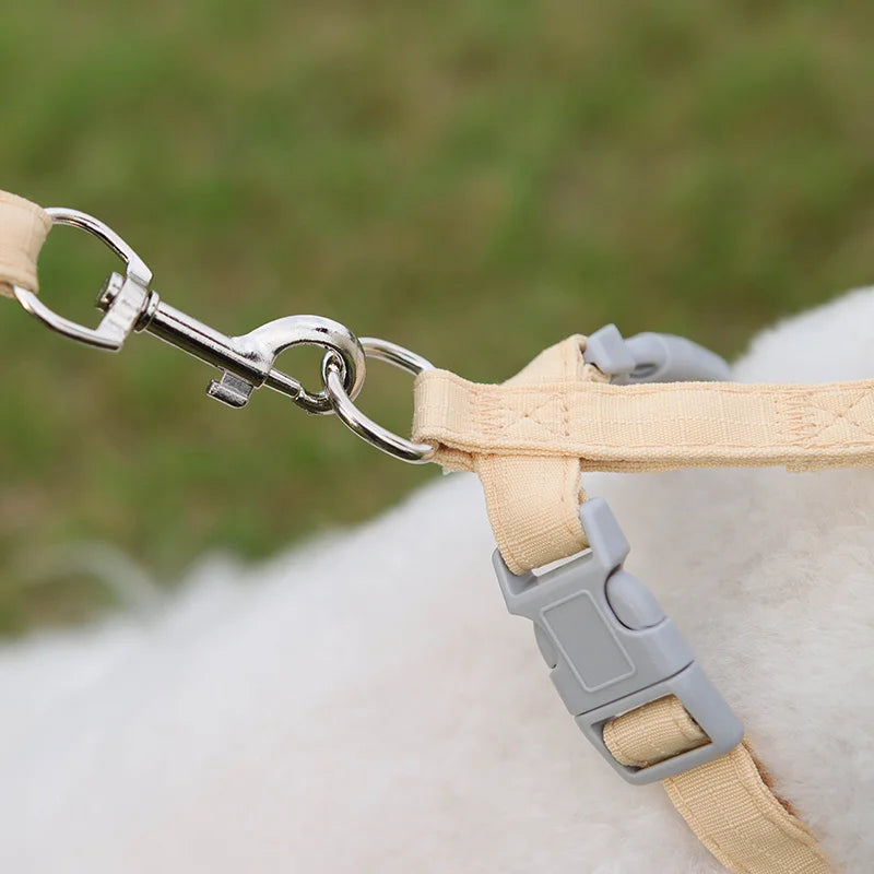 Newest Dog Harness/Leash Set-Adjustable Pet Harnesses Chihuahua Poodle Bichon-Sizes XS to L-Collars/Leashes