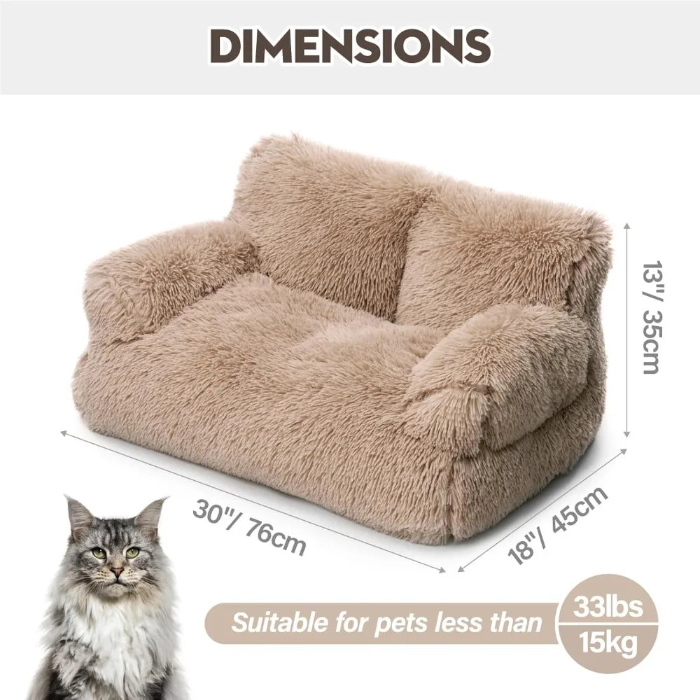 Dog Couch-Small Dog Bed with Removable Washable Cover- Cute Couch for Indoor