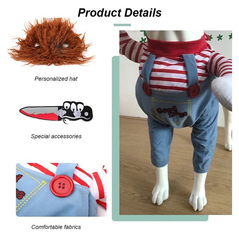 Halloween Dog Costumes- Funny Pet Clothes- Adjustable Dog Costume Sets -Novelty Clothing For Dogs