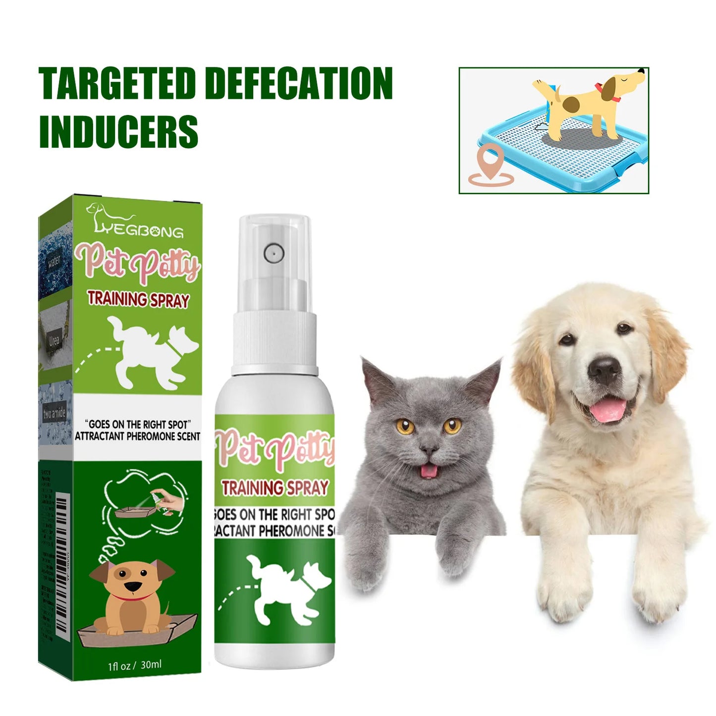Toilet Training Spray-30ml- Induces Dog to go where you want- Urine Feces Positioning Trainer-Pet Grooming