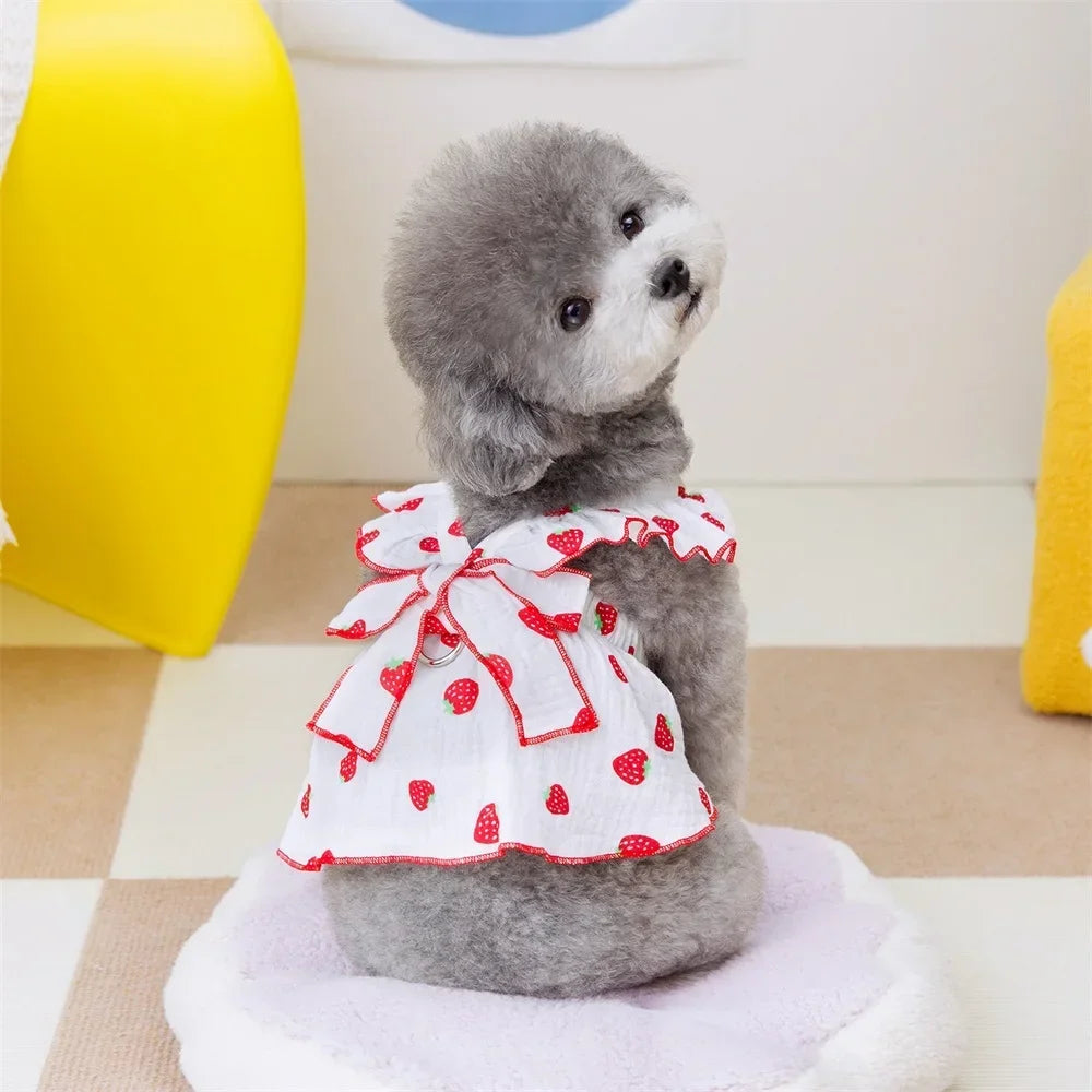 Cute Strawberry Pattern Summer Dress-light weight and adorable