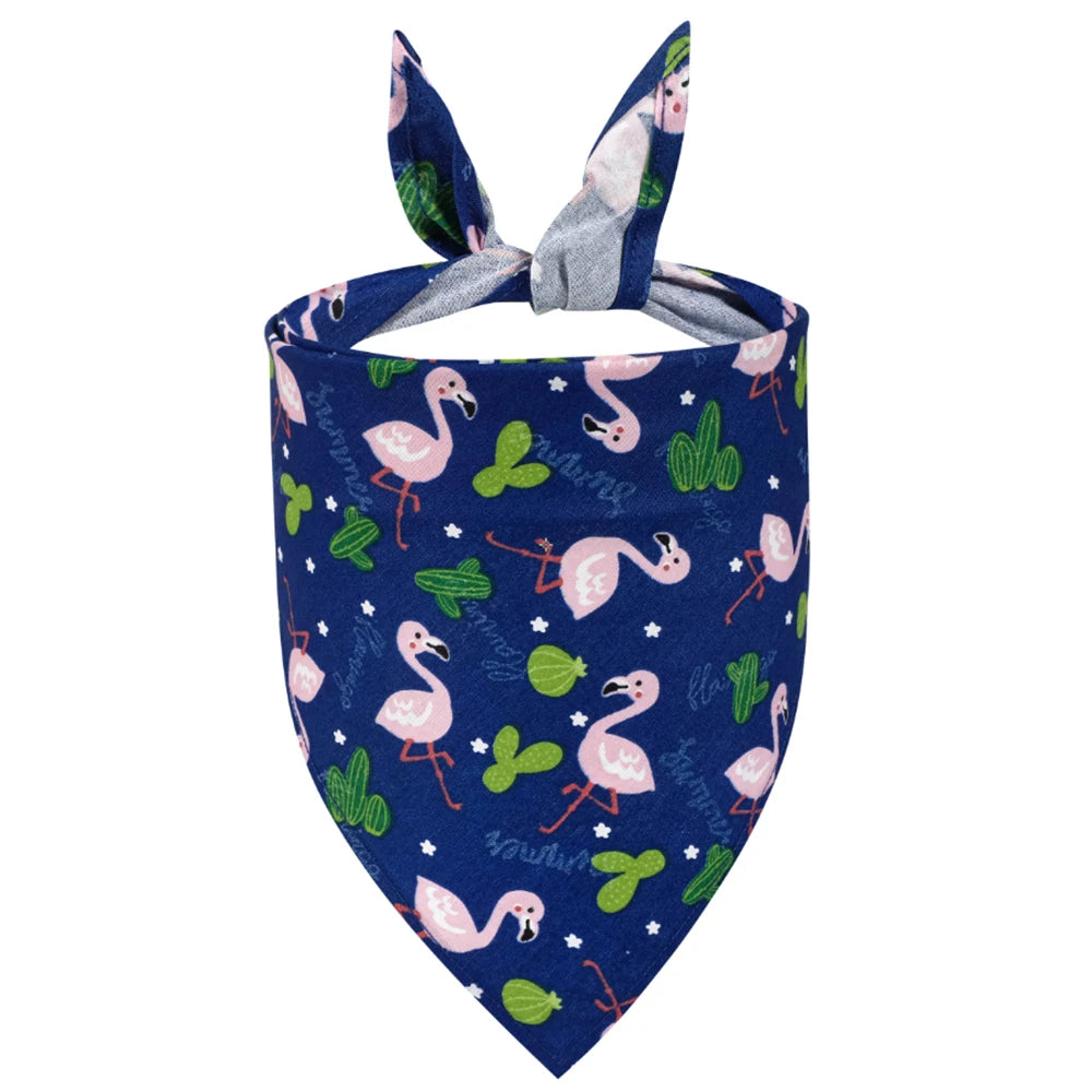 Dog Bandanas- Fruit Floral- Spring Washable-Soft-Scarf Kerchief- Summer- Adjustable for Small Medium Large Dogs-Collars/Leashes