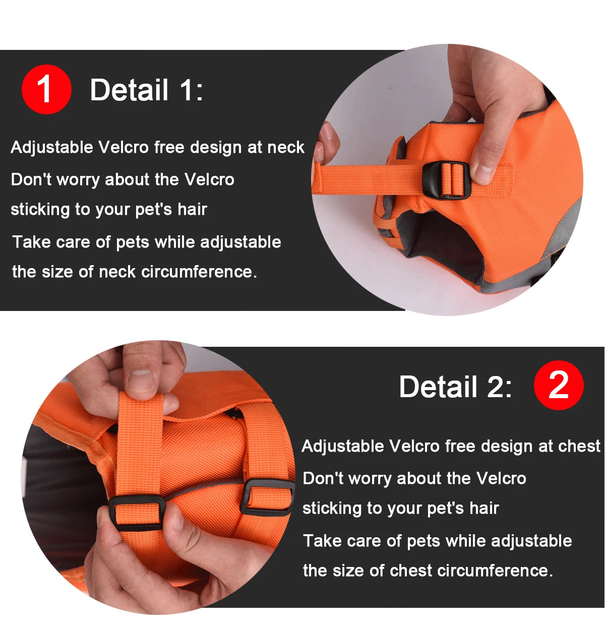 Dog Life Jacket- High Buoyancy -Dog Safety Vest with Rescue Handle-Sizes XS to XXL-Reflective- Swim Vest-Training