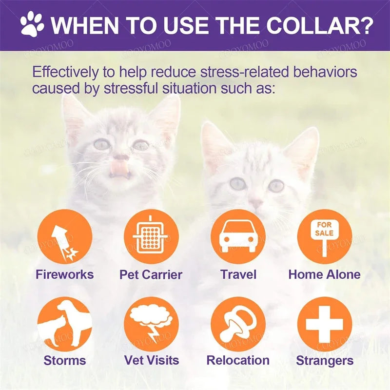 New Release Dog Calming Pheromone Collar -Relieve Anxiety- Adjustable- Comfortable Collar -Collars/Leashes