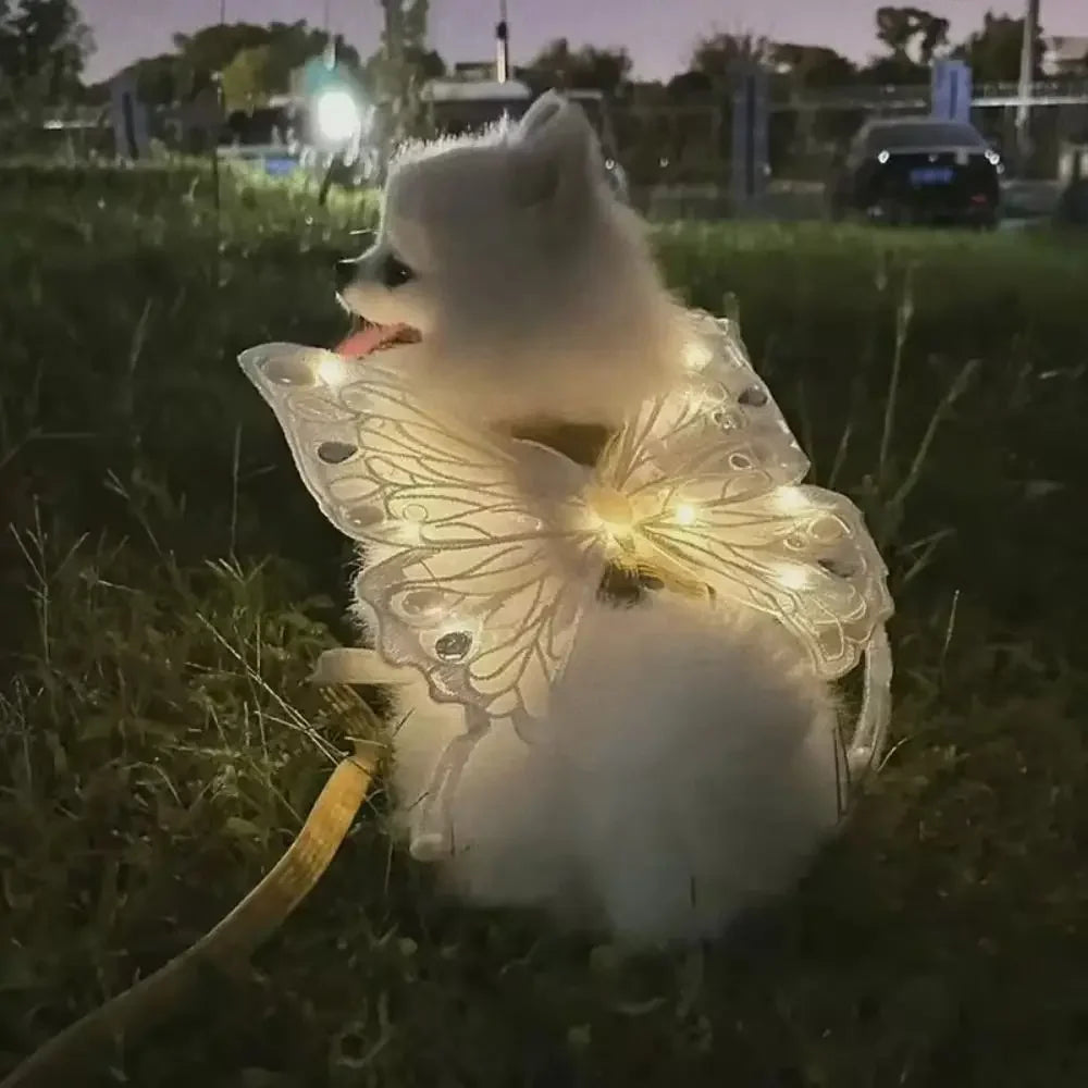 Dog Wings- Glowing Butterfly- Cute Accessories Dog Clothes for Small Medium dogs