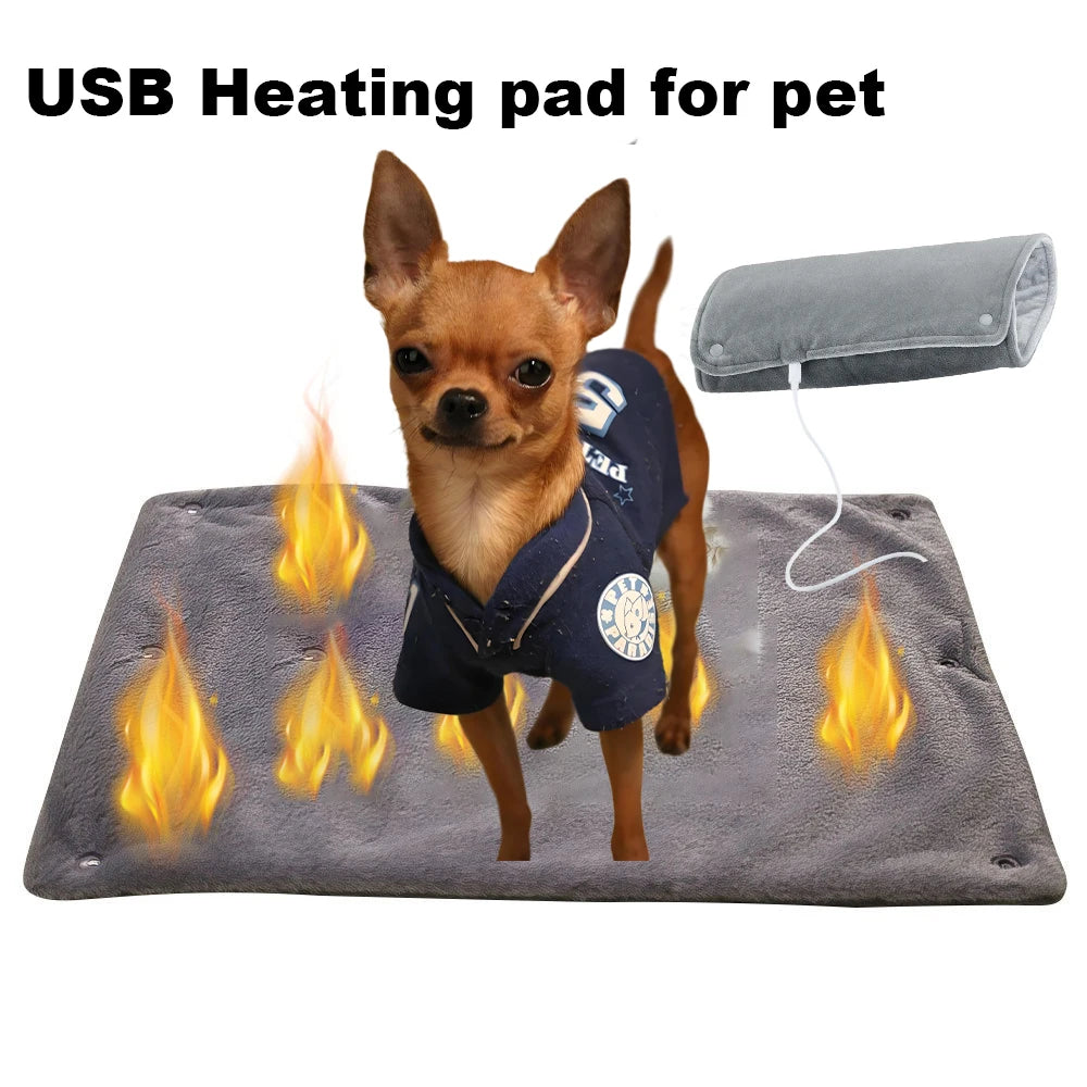 Winter Pet Heating Blanket -Temperature Warm Dog Mattress- Indoor Heating Pad- USB heating pad-Beds & Blankets