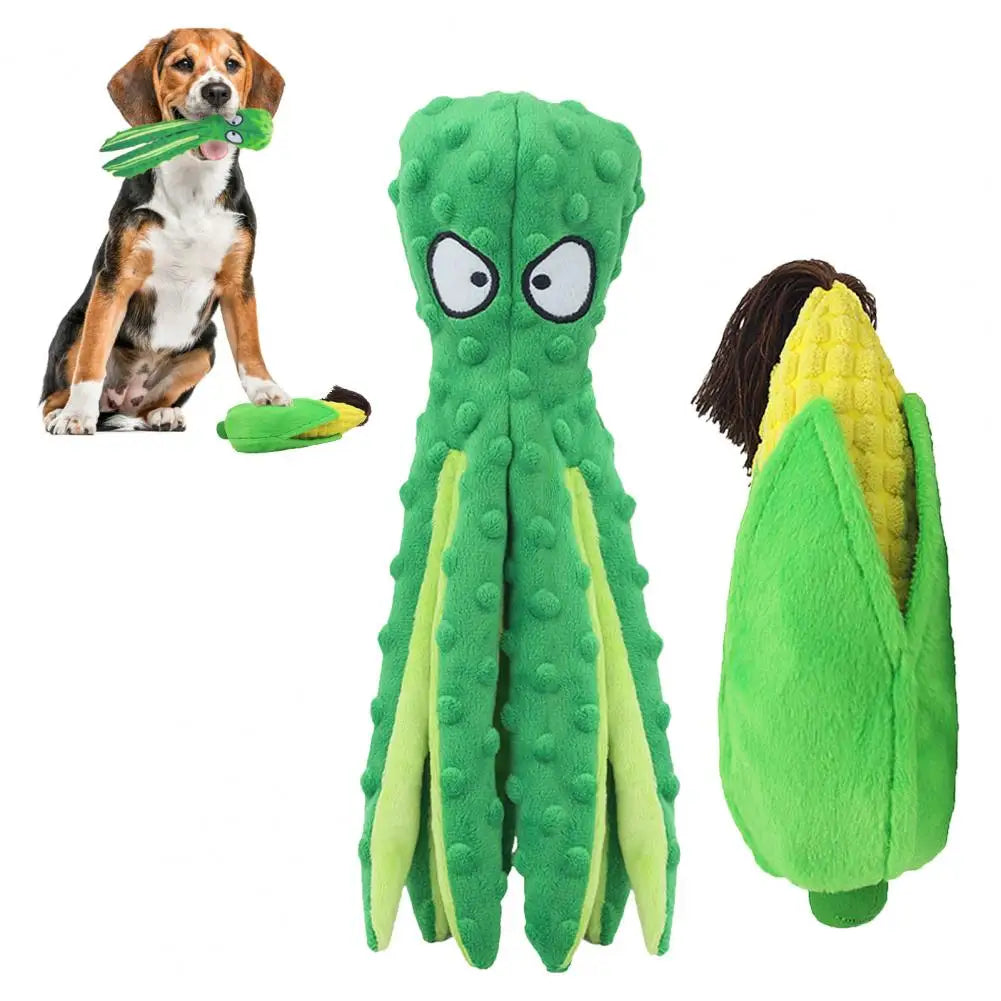 Pet Plush Toy Octopus Dog Interactive Toy Indestructible Bite Resistant Sound Puppy squeaky Octopus