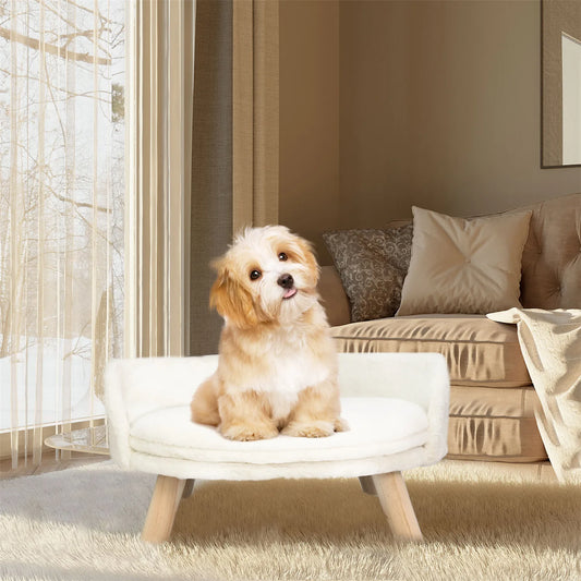 Pet Sofa Bed- Raised Chair- Small Dog Couch Bed -Removable Cushion- Sleep House