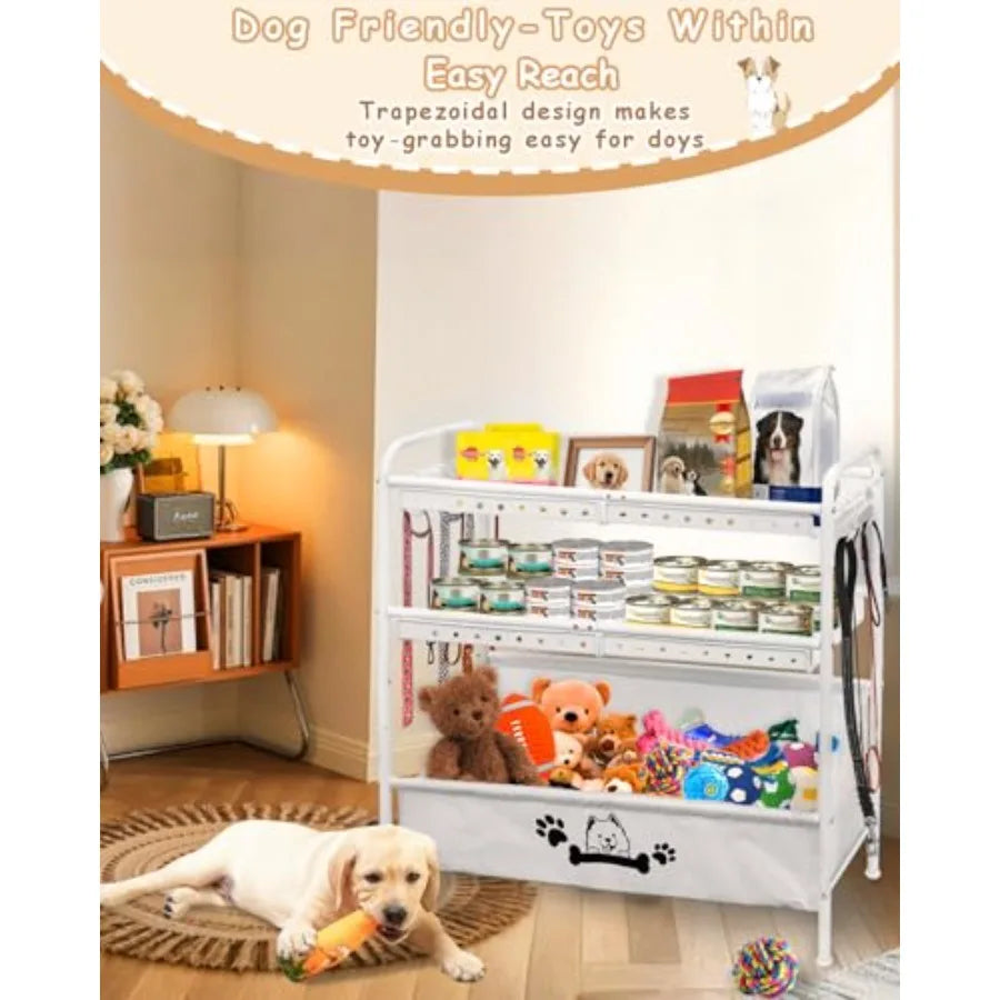Large Dog Toy Basket- Dog Toy Chest with Storage Organizer-Dog Toys