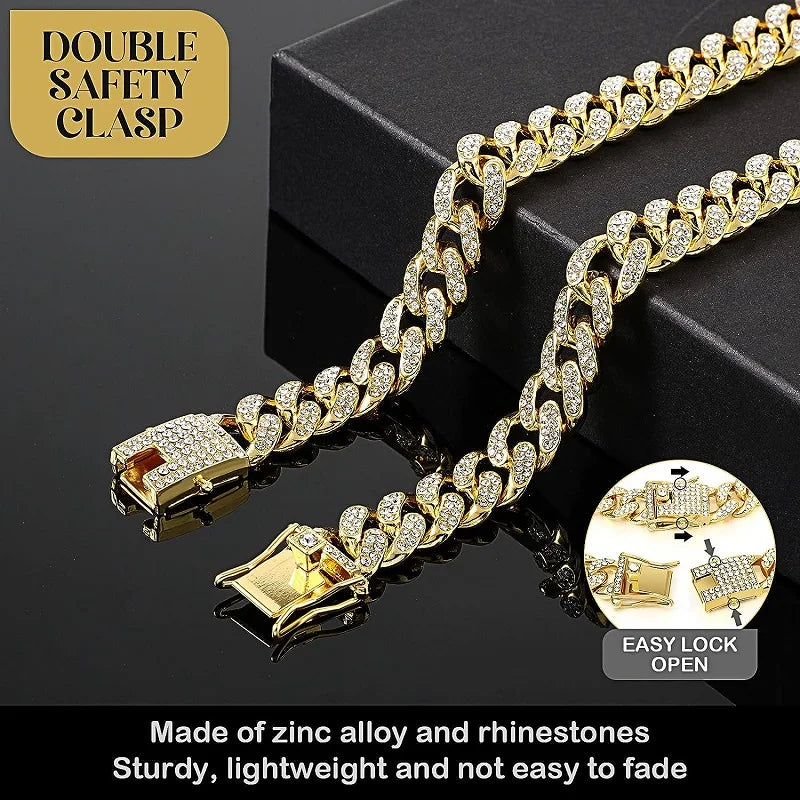 Dog Chain Collar- Luxury Gold Pet Metal Chain Collar-Sizes SML-Collars/Leashes