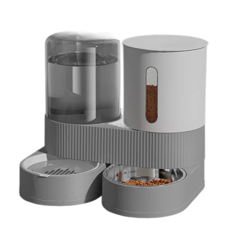 Beautiful Pet Integrated Automatic Water Food/Water Drinker- Large Capacity- Dry/Wet Separation-Pet Bowls/Feeding