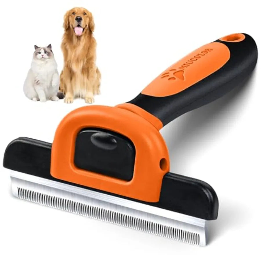 Pet Grooming Brush-De-Shedding Tool- Effectively Reduces Shedding-Pet Grooming