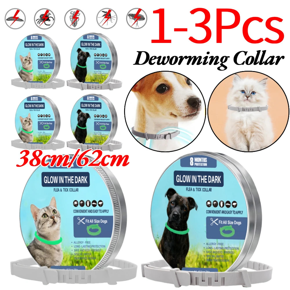 1-3Pcs Dog Calming Pheromone Collars- Relieve Anxiety- Adjustable -Comfortable Collar For Puppy Kitten & Dog
