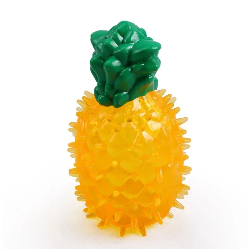 Pet Cooling Chew Toy- Reusable-Teething Summer Cooling Watermelon Pineapple Lemon -Durable Ice Frozen Fruit Shape Toys-Dog Toys