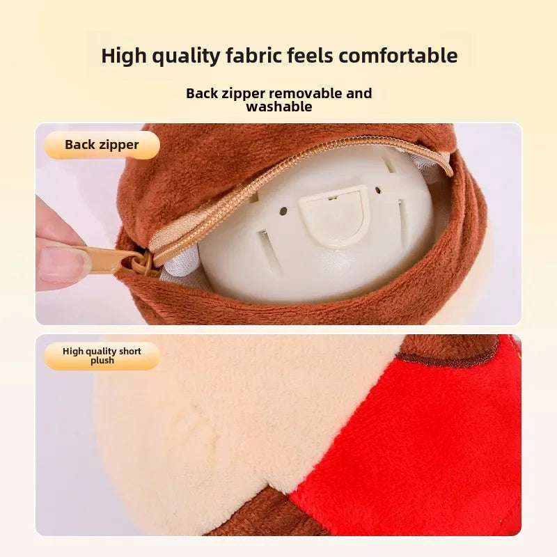 Piggy Dog Toys- Interactive Puzzle Electric Plush Jumping Ball USB Rechargeable Clown Cartoon Dog Training-Dog Toys