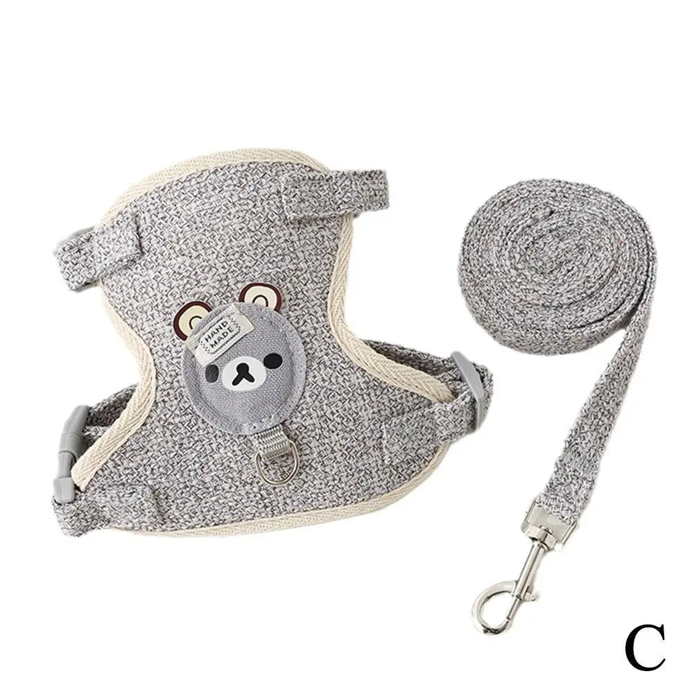 Lovely Small Dog Vest Chest Strap Harness Leash- Collar/Leashes