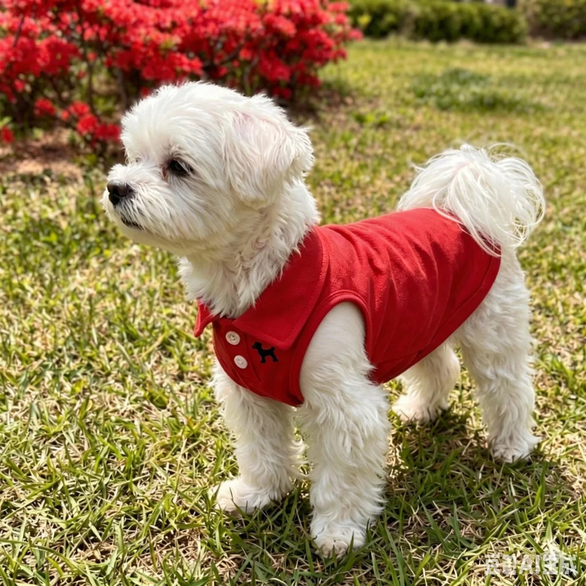 Solid Red Polo Shirts- Puppy Thin Breathable T-shirt- Vest Bipod-Skin Friendly-Delicate-Sizes XS-2XL-Costume/Apparel