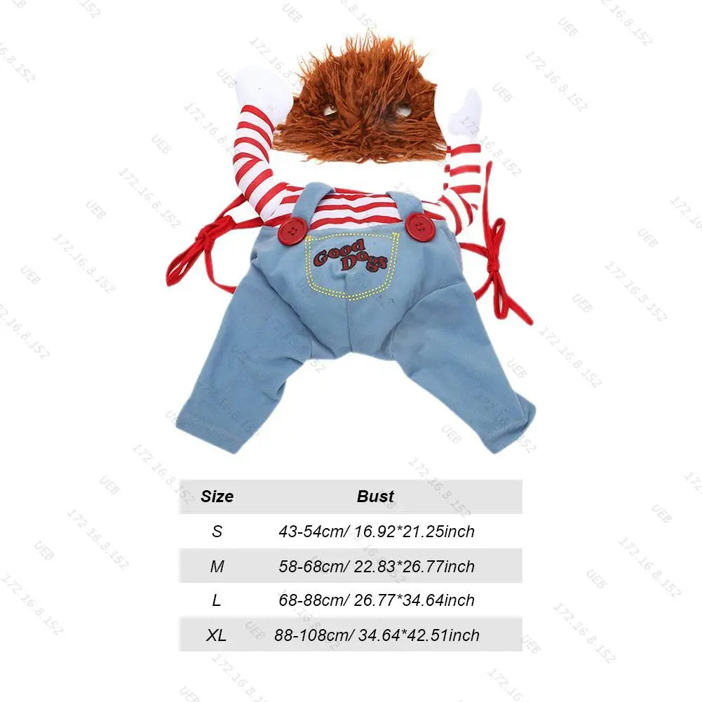 Halloween Dog Costumes- Funny Pet Clothes- Adjustable Dog Costume Sets -Novelty Clothing For Dogs