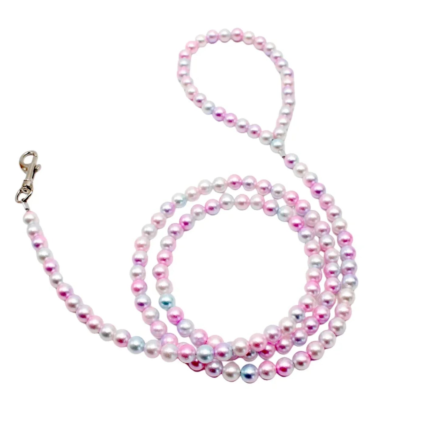 Luxury Elegant Pearls Beads Dog Harness Leash - 8-Wire Rope Chain - Small Dogs