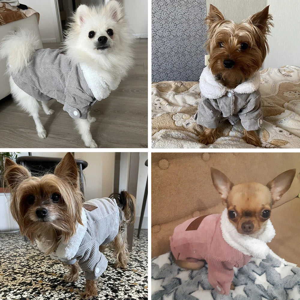 Autumn Winter Dog Jacket For Small Medium Dogs -Warm Coat Jacket- Thicken Fleece Coat