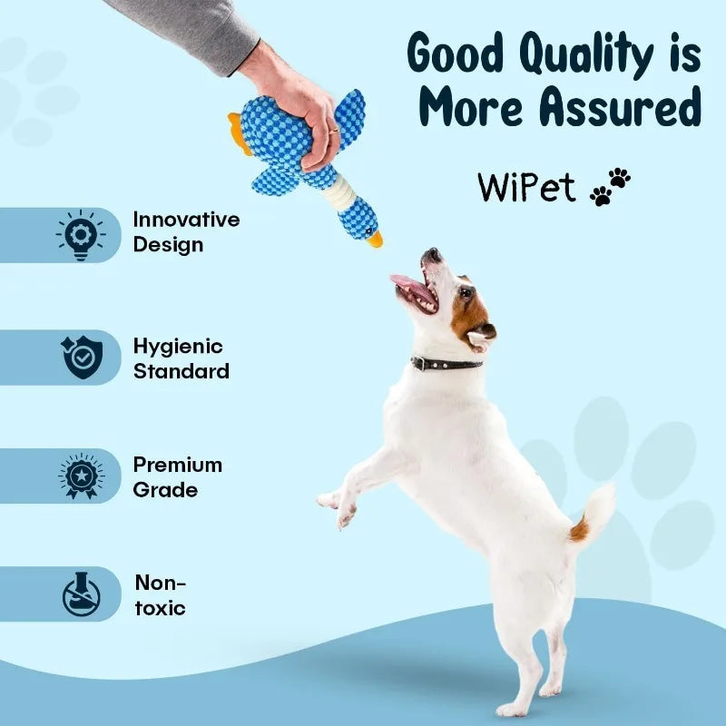 Duck Dog Toys for Aggressive Chewers-Squeak Toy-Dogs Interactive Plush Duck-Dog Toys