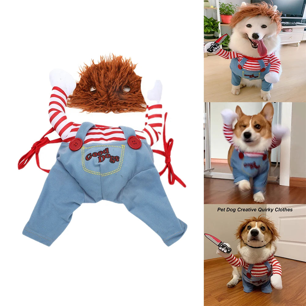 Halloween Dog Costumes- Funny Pet Clothes- Adjustable Dog Costume Sets -Novelty Clothing For Dogs