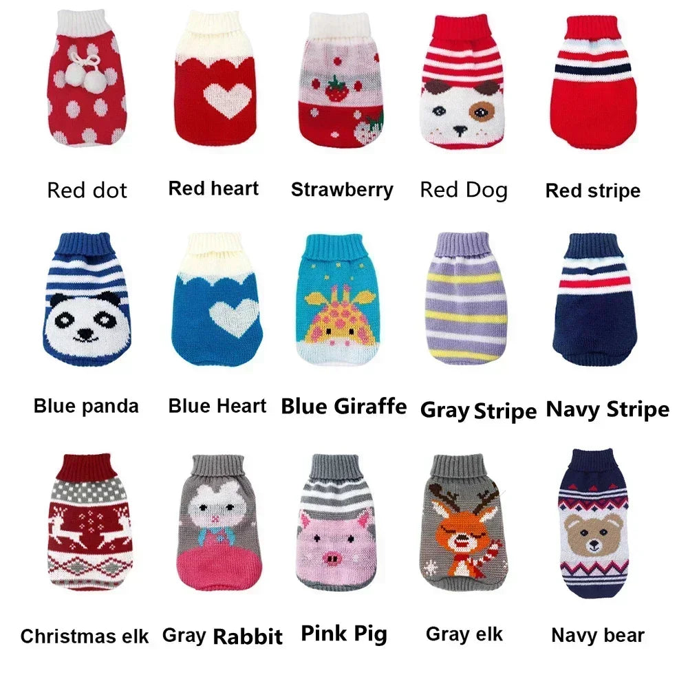 Adorable Warm Fun Dog Sweaters for Small Dogs- Costumes/Apparel