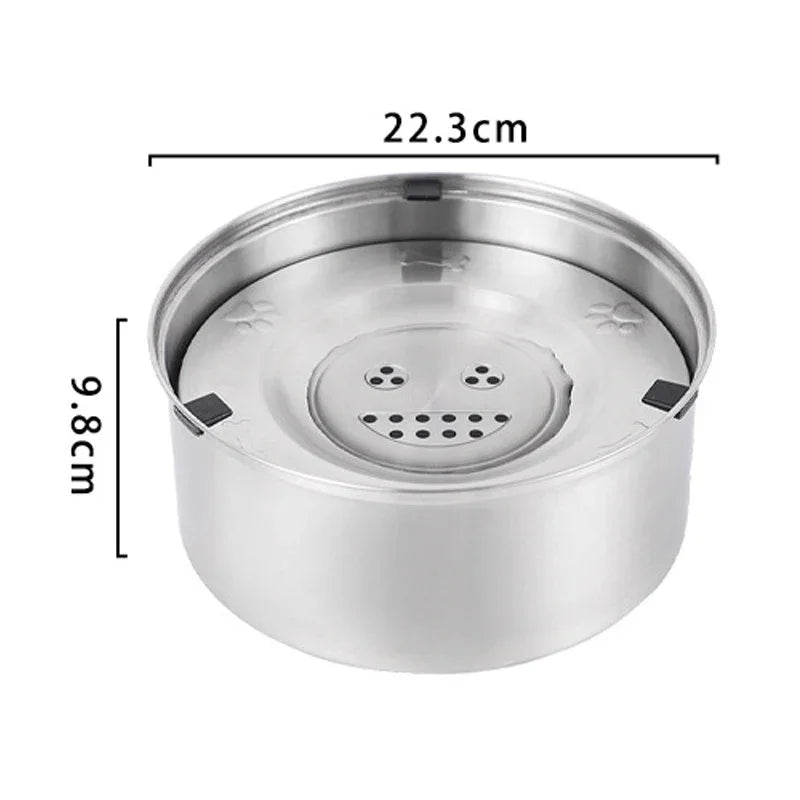 1L 3L Stainless Steel Dog Floating Water Bowl- No Spill- Anti-Splash Dog Water Dispenser- Non-Slip -Pet Bowls/Feeding
