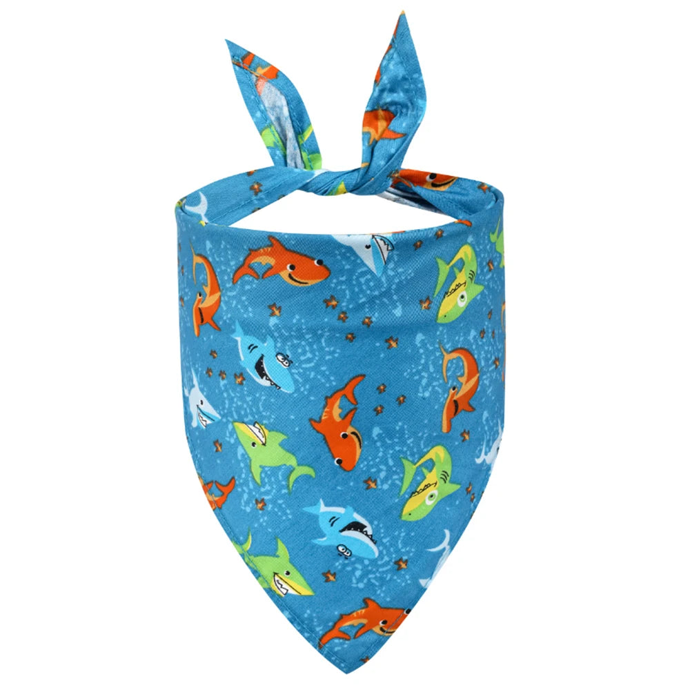 Dog Bandanas- Fruit Floral- Spring Washable-Soft-Scarf Kerchief- Summer- Adjustable for Small Medium Large Dogs-Collars/Leashes