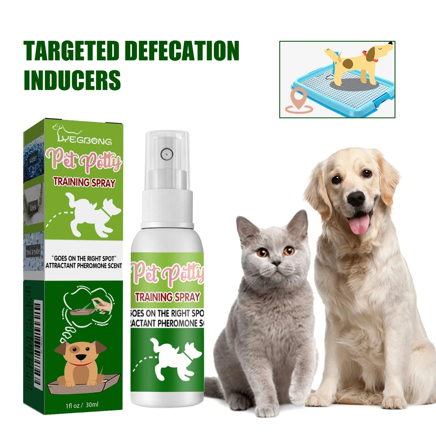 Toilet Training Spray-30ml- Induces Dog to go where you want- Urine Feces Positioning Trainer-Pet Grooming
