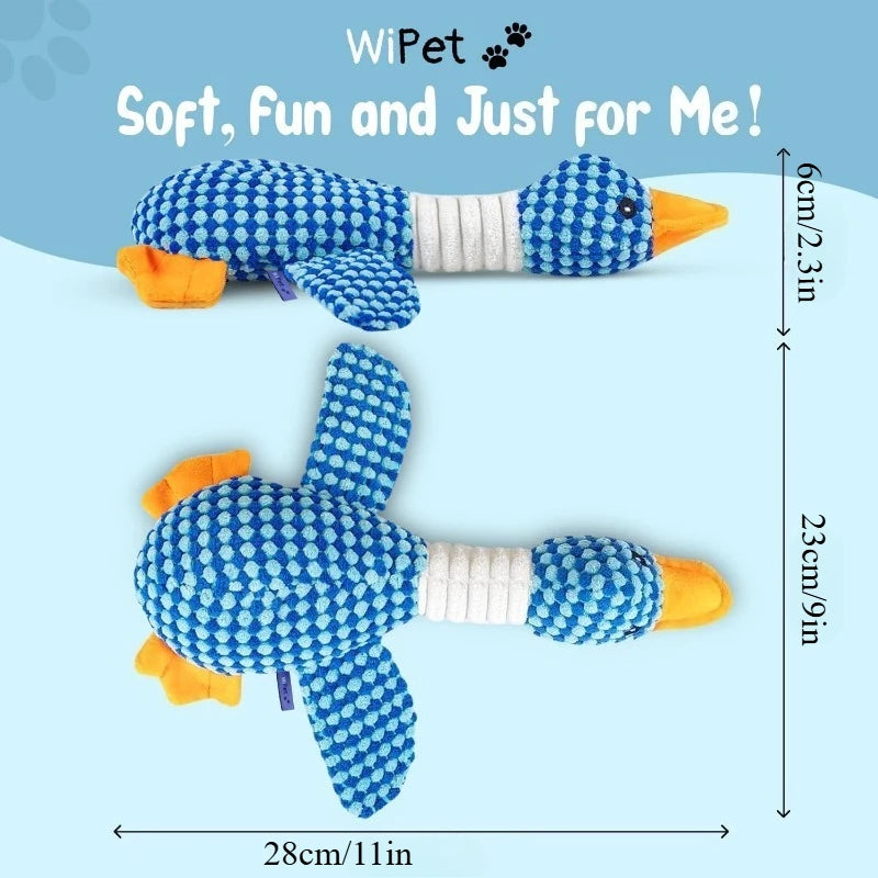 Duck Dog Toys for Aggressive Chewers-Squeak Toy-Dogs Interactive Plush Duck-Dog Toys