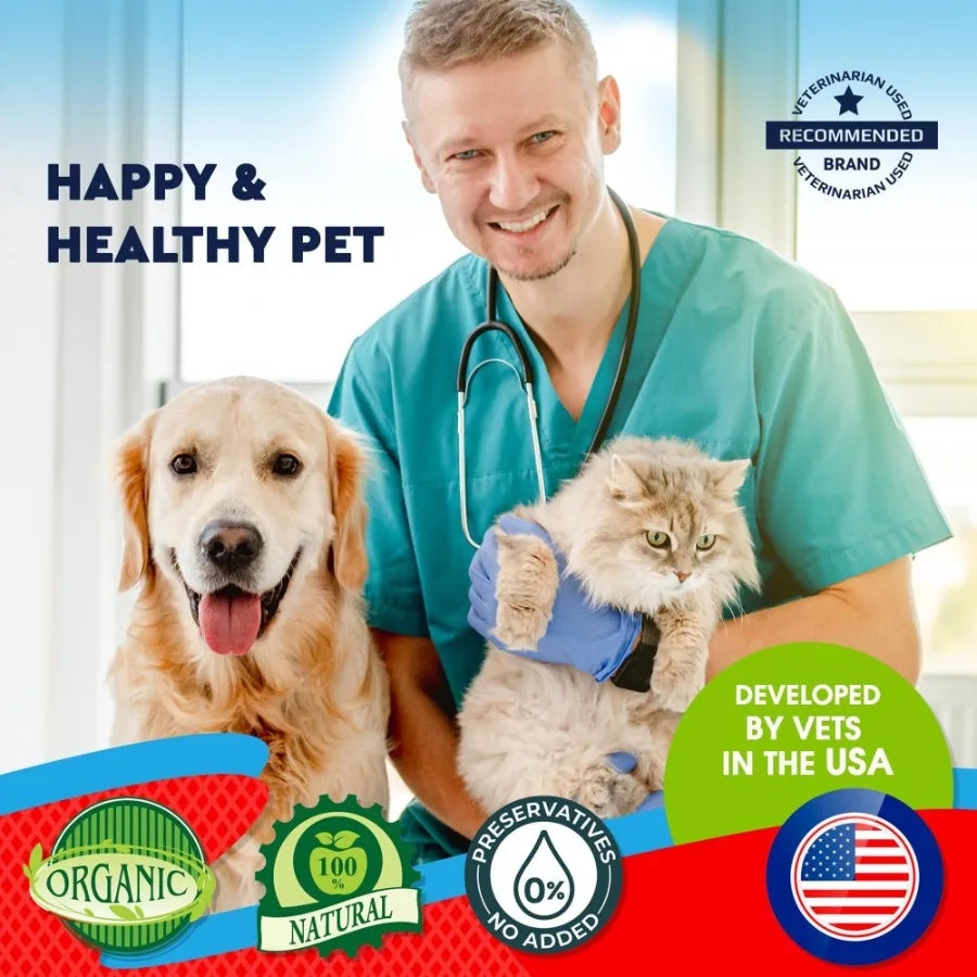 Dogs Cats and Dogs Liquid Herbal Medicine and Natural Broad Spectrum Treatment for Tapeworm Whipworm Roundworm and Hookworm Prevention