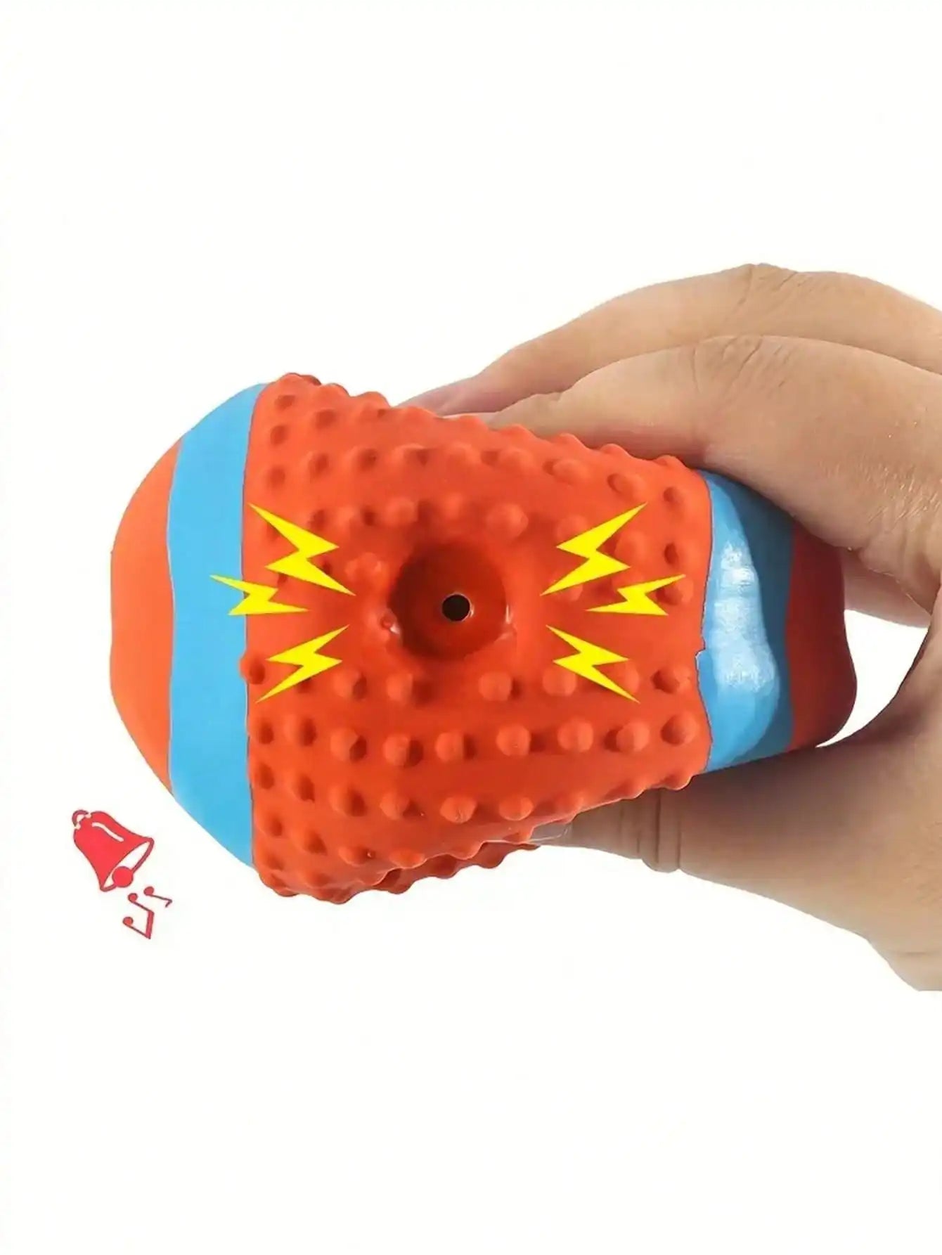 Interactive Pet Squeaky Toys- Pet Chasing Balls- Dog Football/Volleyball/Rugby/ Squeaky Balls- Interactive Latex Rubber Squeaky Toys- Soft Bouncy Fetch Toys-Sizes S/L-Training Tools-Dog Toys