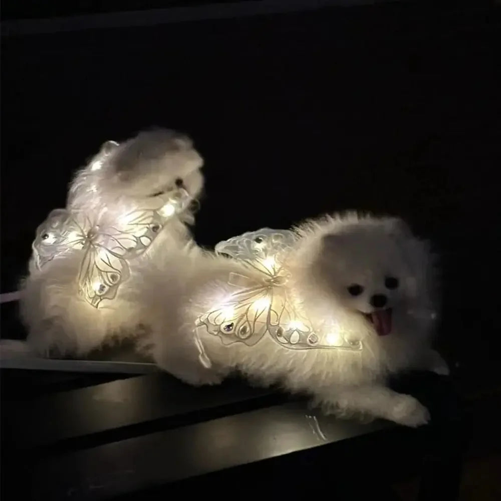 Dog Wings- Glowing Butterfly- Cute Accessories Dog Clothes for Small Medium dogs