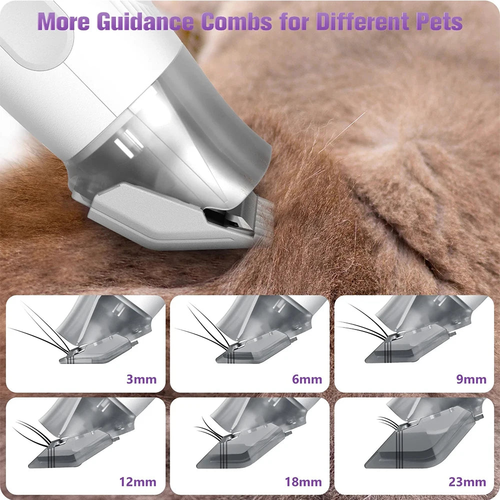 Homeika Pet Grooming Kit&Vacuum 99% Pet Hair Suction,Dog Grooming Vacuum with Nail Grinder/Paw Trimmer/Shedding Brush for DogCat