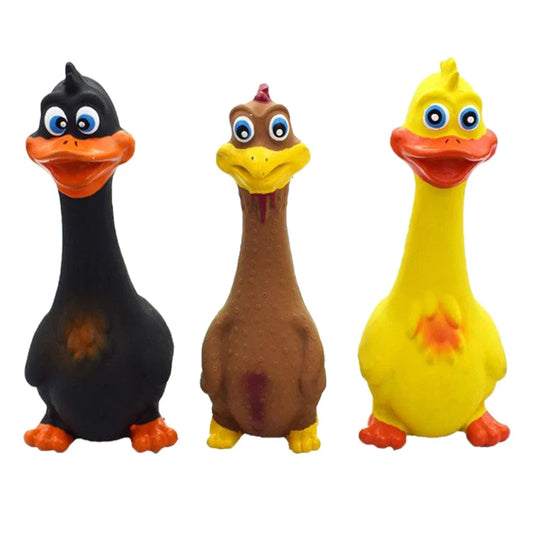 Duck Chicken Dog Toy- Creative Shrilling Squeeze Sound Screaming Chicken Toys - Chew Toy