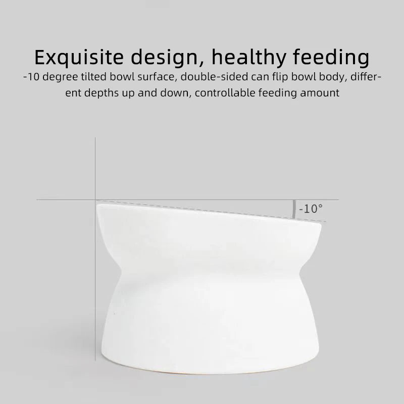 Dual-Purpose Dog Food Bowl-Elevated- Anti-Vomiting-for Dog or Cat Feeder- Whisker Stress-Free-Pet Bowls/Feeding