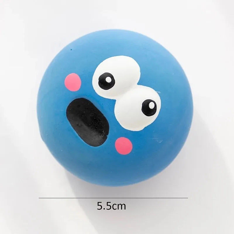 Pet Squeaky Toys -Pet Ball Toys- Dog Chewing Rubber Ball- Cleans Teeth Dog Chew Toy-Bite Resistant