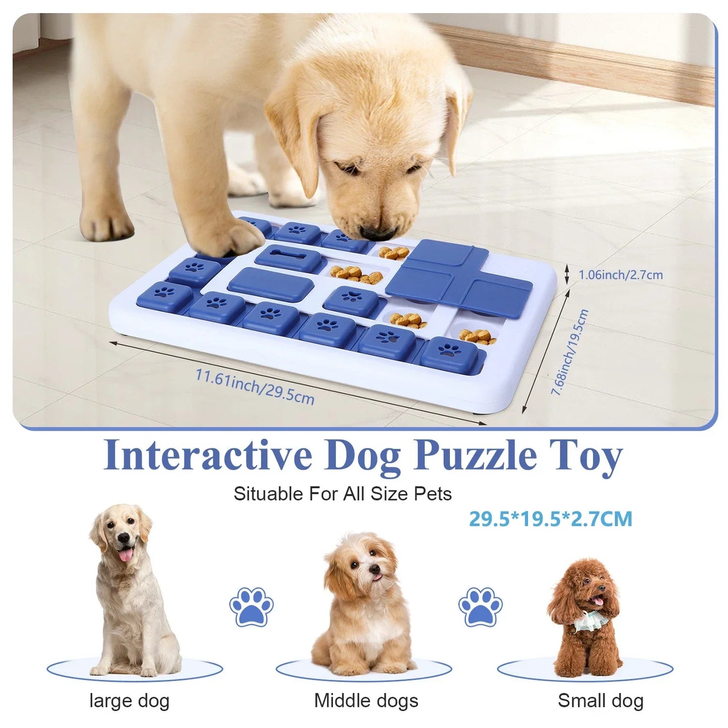 Dog Toys For Puppies Interactive- Training- Dog Enrichment Toys- For S M L Dogs- Pet Puzzles-Pet Bowls/Feeding