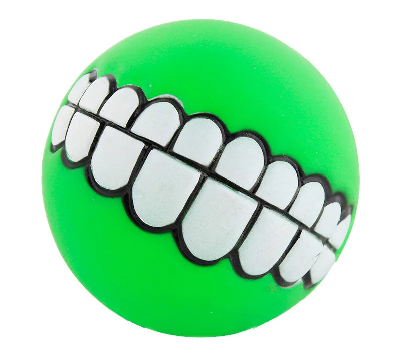 1pc Rubber Dog Toys- Squeaky -Cleans Teeth- Dog Chew Toy- Small Puppy Toys Ball- Bite Resistant-Diameter 7cm-Dog Toys