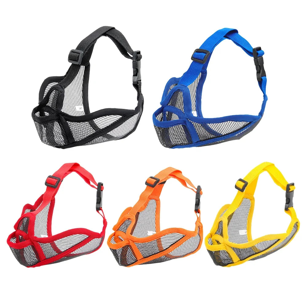 Short-Snouted Soft Dogs Muzzle-Preventing Barking- Breathable-Sizes XXS-L-Pet Accessories