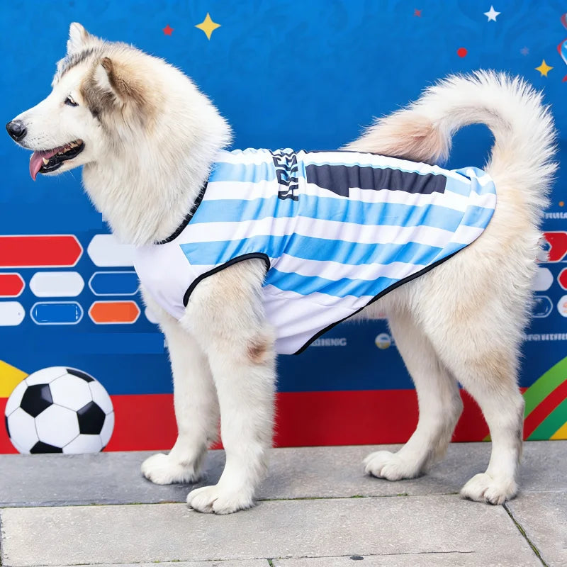 2026 Dog Soccer Jersey-Breathable Mesh-Thin Cool Summer T- Shirt- Sizes S-6XL-Soft- Quick Dry Vest-Costumes/Apparel