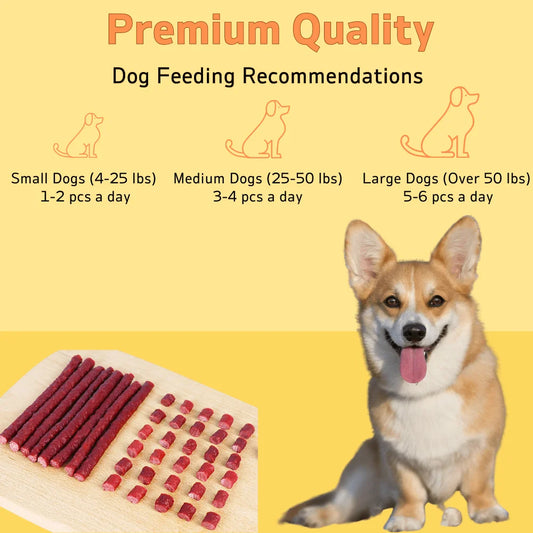 7.05oz/14.11oz(200g/400g) Beef Cube- All Natural Ingredients, Natural Dog Treats, Healthy, Easily Digestible, Dog Chews Long