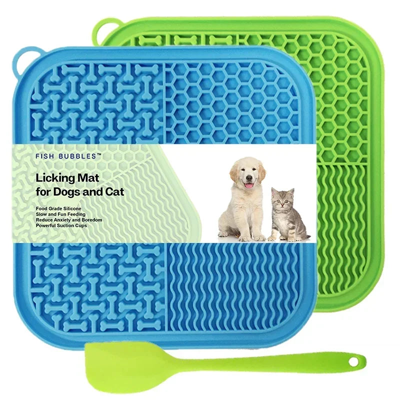 Licking Mat Slow Feeder for Dogs and Cats- Premium Lick Pad with Suction Cups-Anxiety Relief-Slow Feeder-Pte Bowl/Feeding