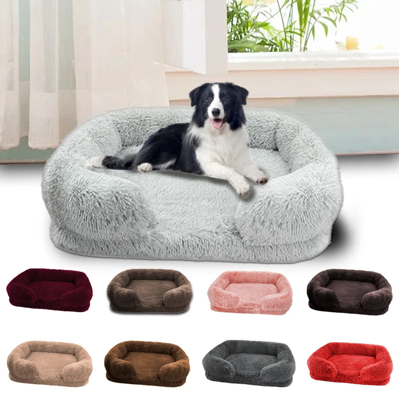 Thickened orthopedic dog bed for S M L XL dogs - egg sponge- easy to remove and wash plush cover- durable-Bed & Blankets