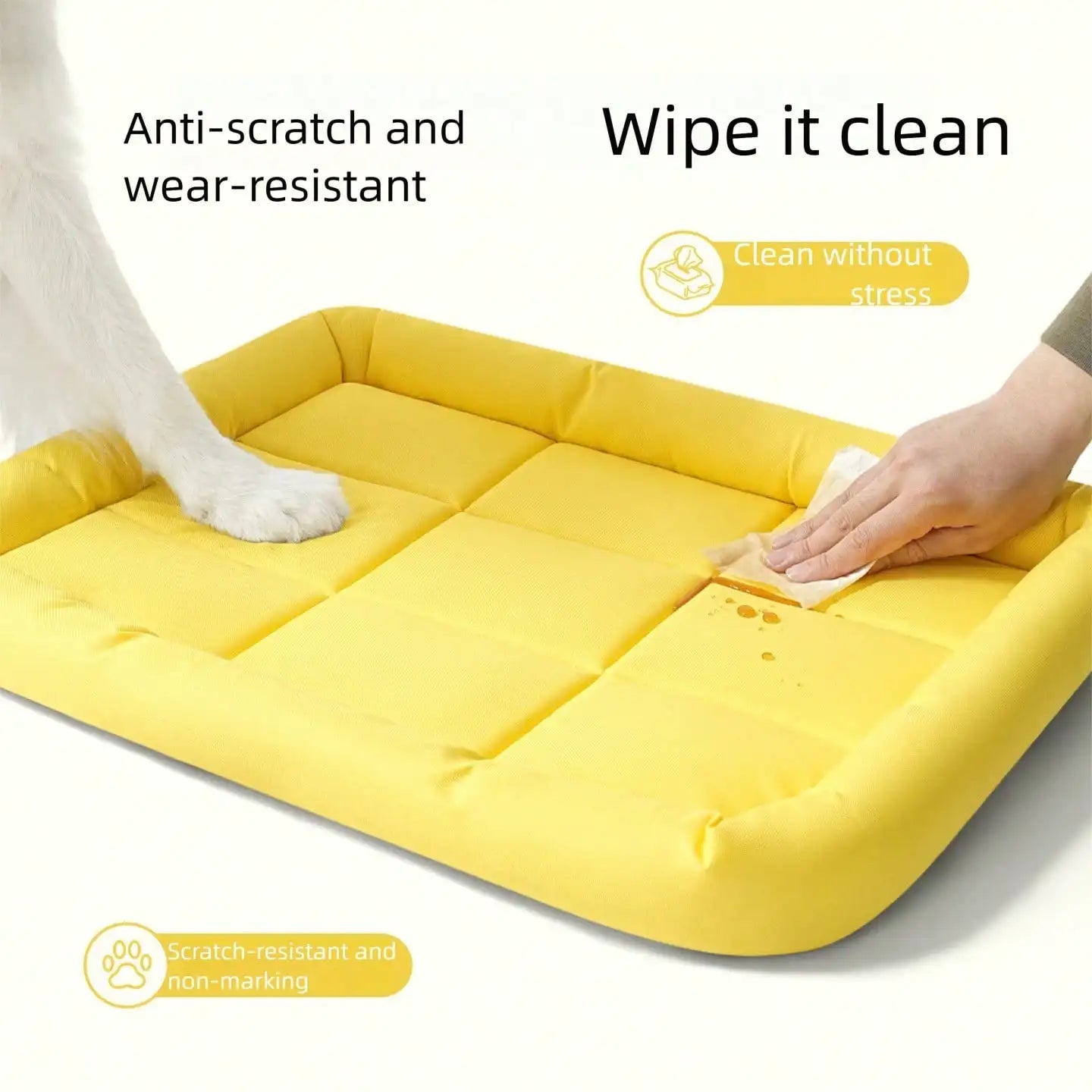 1pc Pet Pad, Dog/Cat Mat-Waterproof Dog/Cat Bed For Small/Medium/Large Pets- Cooling Pad For Summer- Scratch/Bite Resistant- Easy To Clean-Suitable For All Seasons-Beds & Blankets